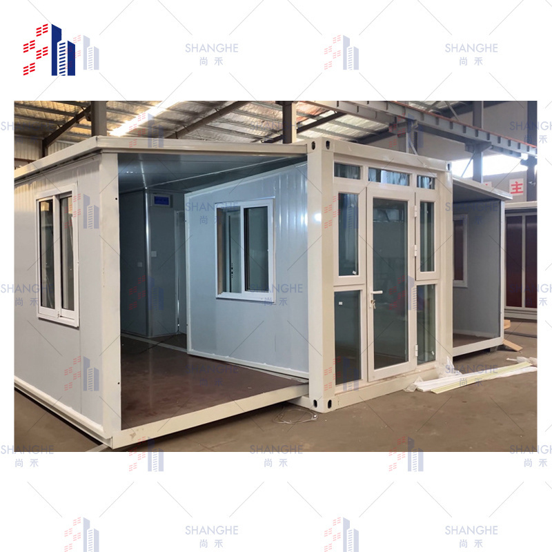 Light steel structure frame prefabricated modular container house foldable extendable mobile home house