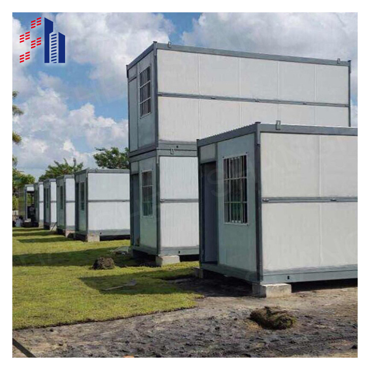 10 Feet 2 Floor Glass sandwich panel Prefab Capsule Home Extendable Container Luxury Mobile House Cinema Modern Skeleton Villa