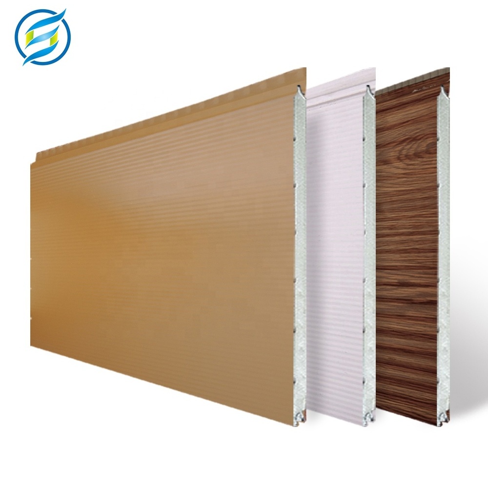 16mm Fire damp Carved metal plate decorative homes wall pu polyurethane sandwich panels