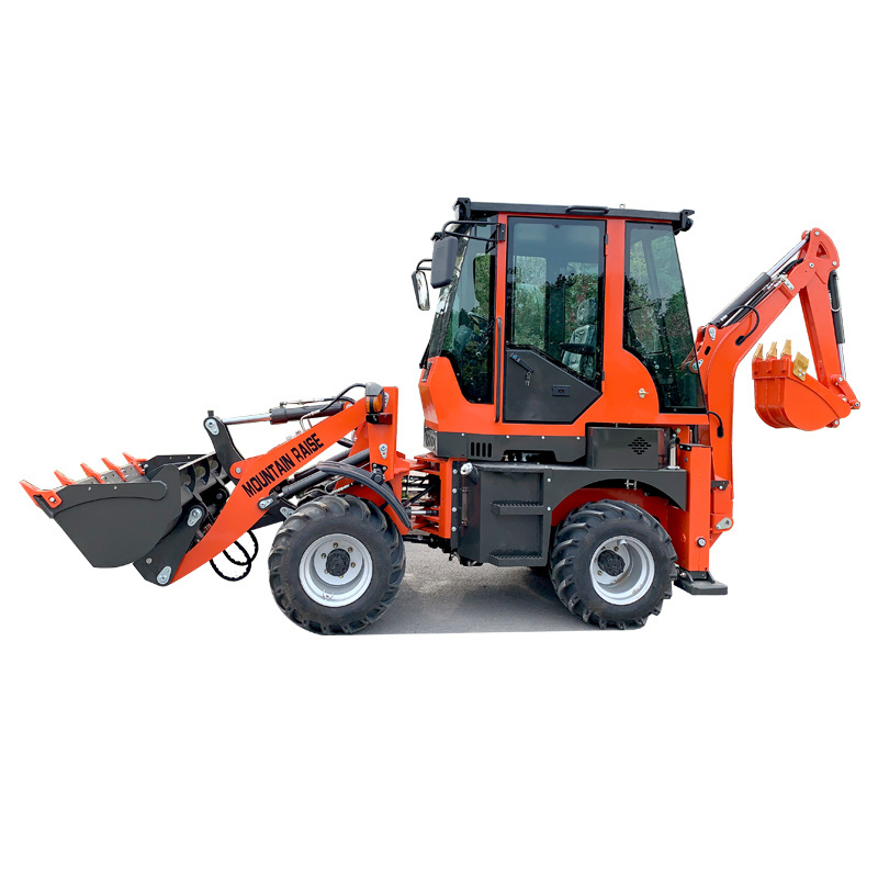 High Quality 4x4 Compact Tractor with Loader and Backhoe