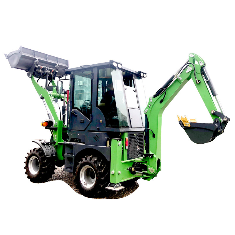 High Quality 4x4 Compact Tractor with Loader and Backhoe