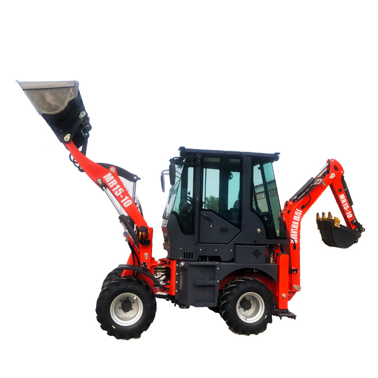 High Quality 4x4 Compact Tractor with Loader and Backhoe