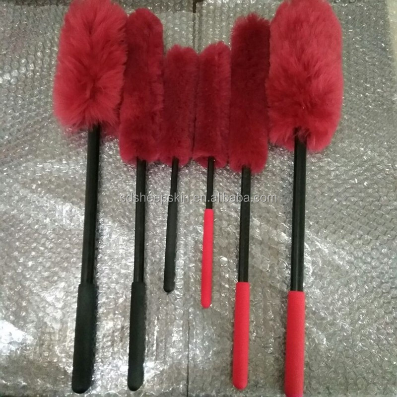 2024 New Style Wool Wheel Brushes Kit (3 Brushes) Wheel brush, Rubber Grips, Detailing Kit