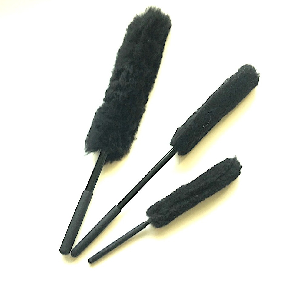 premium auto care wheel woolie brush with soft rubber cover