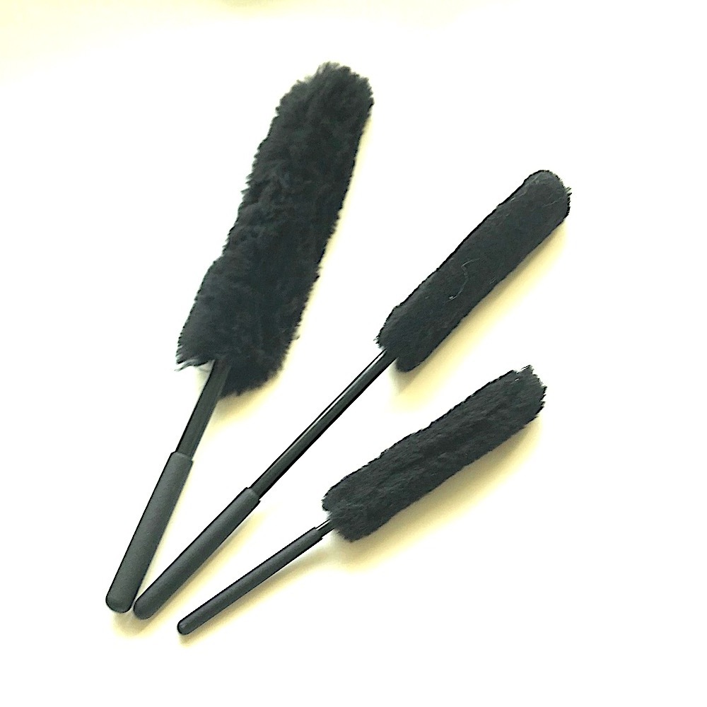 premium auto care wheel woolie brush with soft rubber cover