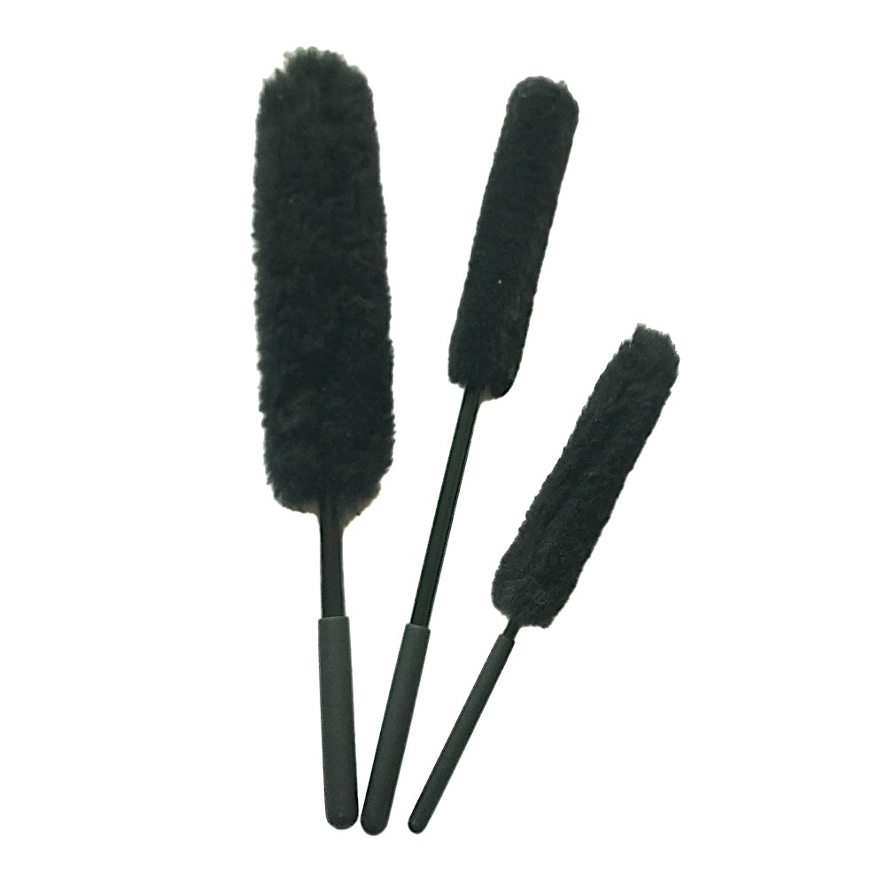 premium auto care wheel woolie brush with soft rubber cover