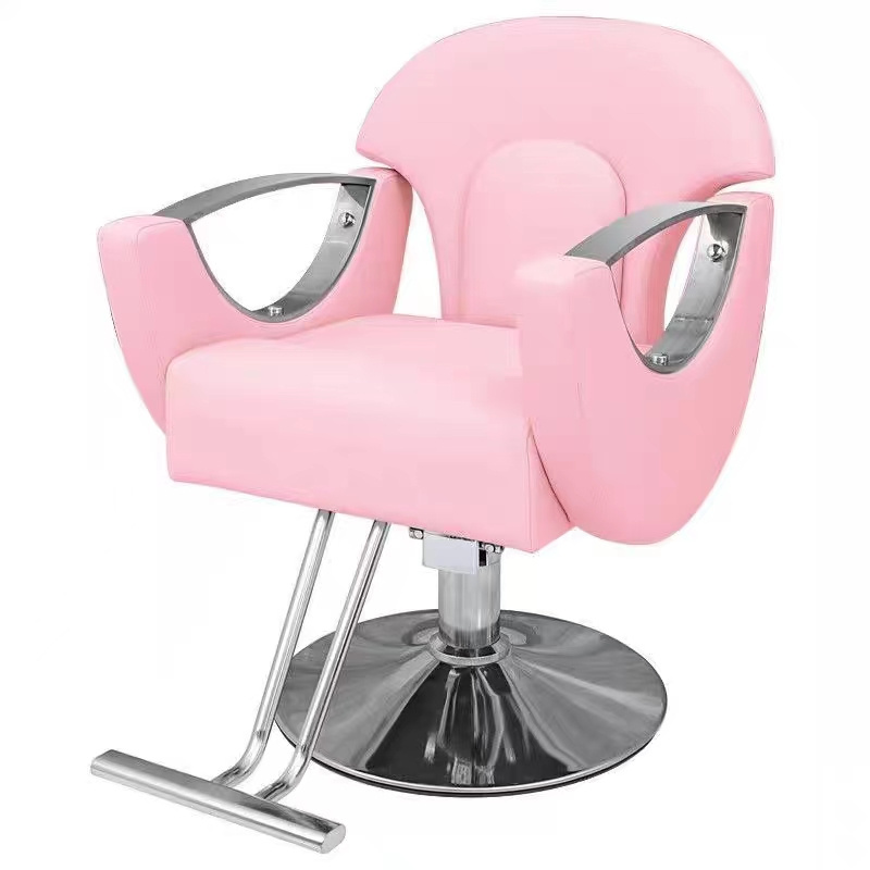 Modern Luxury Beauty sloon furnitury Recliner Hair Salon Chair Pink and Gold Washing Barber Salon Chairs