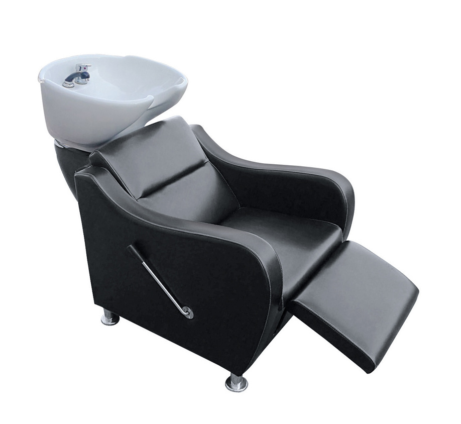 Backwash Shampoo Bowl Unit Salon Furniture White Cerminc Basin Wash Hair Bowl Universal Shampoo Chair Basin