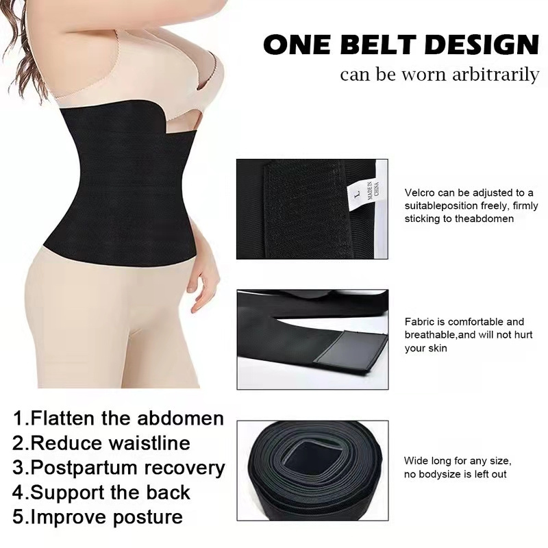 High Compression Elastic Tummy Wrap Shaper Custom Waist Trainer Trimmer Slim Belt For Women Waist Slimming Waist Belt