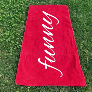 Custom Logo 100% Cotton Terry Absorbent Printed Thick Bath Towel Beach Towel