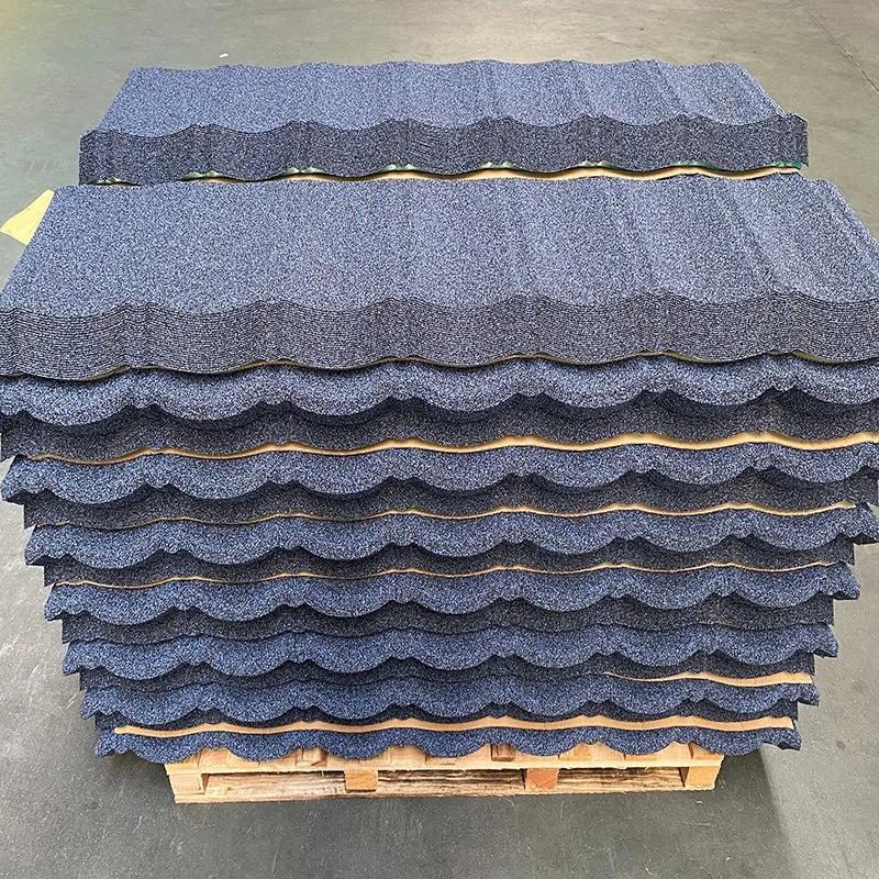 Shingles Tiles 0.4mm Thickness Stone Coated Aluminium Zinc Steel Roofing Sheet