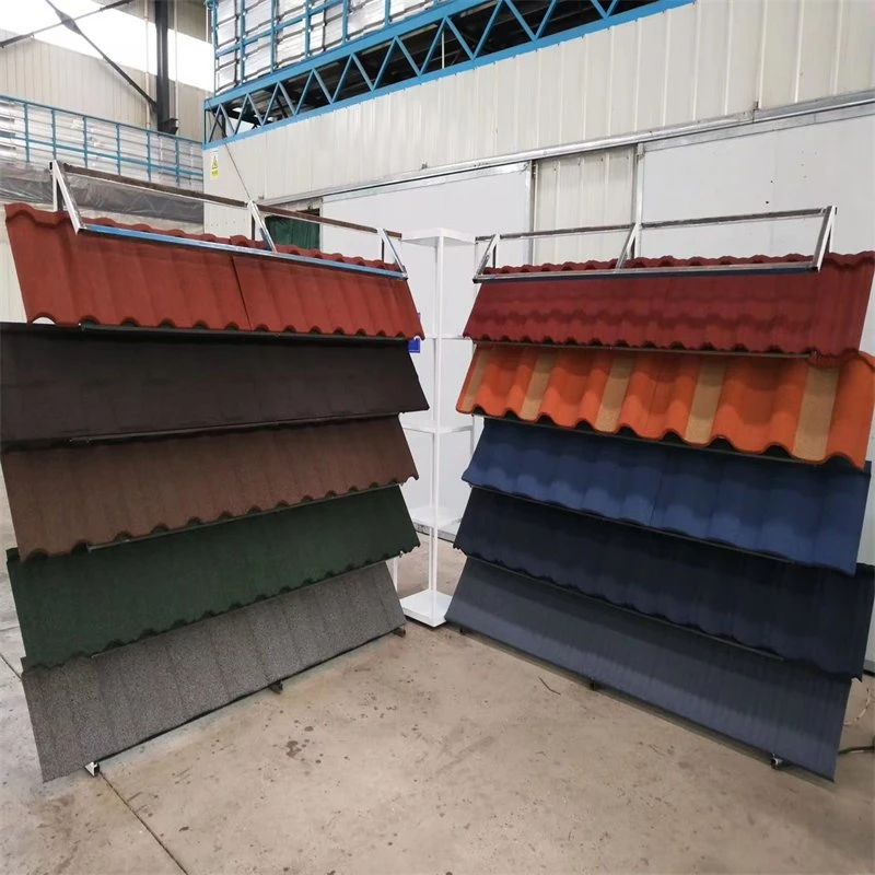 Shingles Tiles 0.4mm Thickness Stone Coated Aluminium Zinc Steel Roofing Sheet