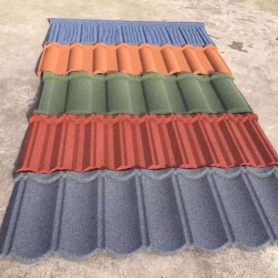 Shingles Tiles 0.4mm Thickness Stone Coated Aluminium Zinc Steel Roofing Sheet