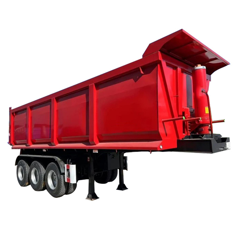 80t Can carry more weight trailer truck Rear dump trailer truck real 18 wheeler truck trailer