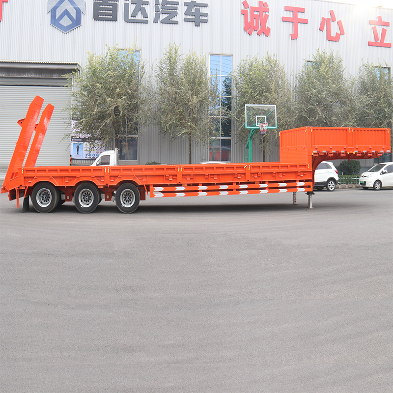 gooseneck trailer 30 ft for transport Heavy lift truck  low bed 13m long new truck trailer