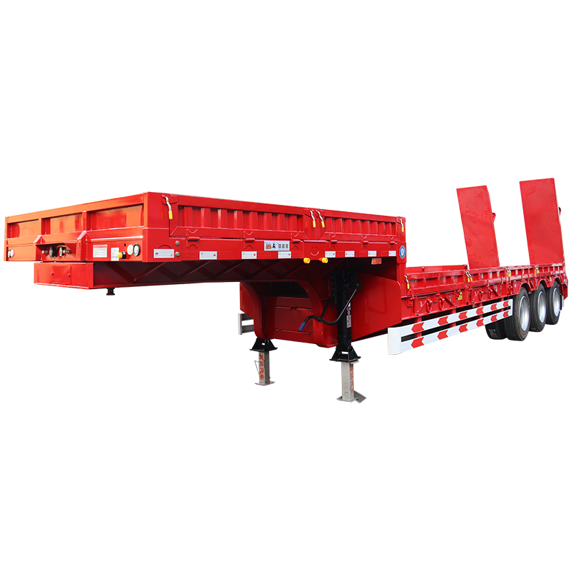 gooseneck trailer 30 ft for transport Heavy lift truck  low bed 13m long new truck trailer