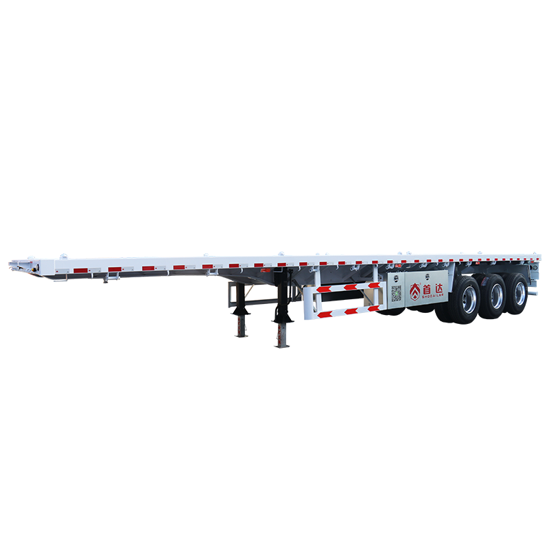 flatbed truck trailer with super thick tires  fruit sugarcane transport  truck trailer