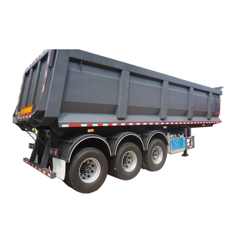 80t Can carry more weight trailer truck Rear dump trailer truck real 18 wheeler truck trailer