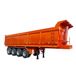 80t Can carry more weight trailer truck Rear dump trailer truck real 18 wheeler truck trailer