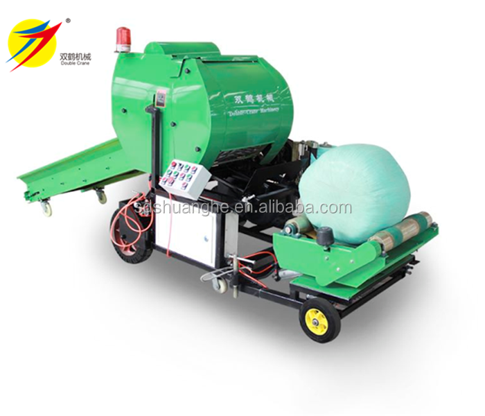 hay bale compactor corn silage making machine grass silage packing machine