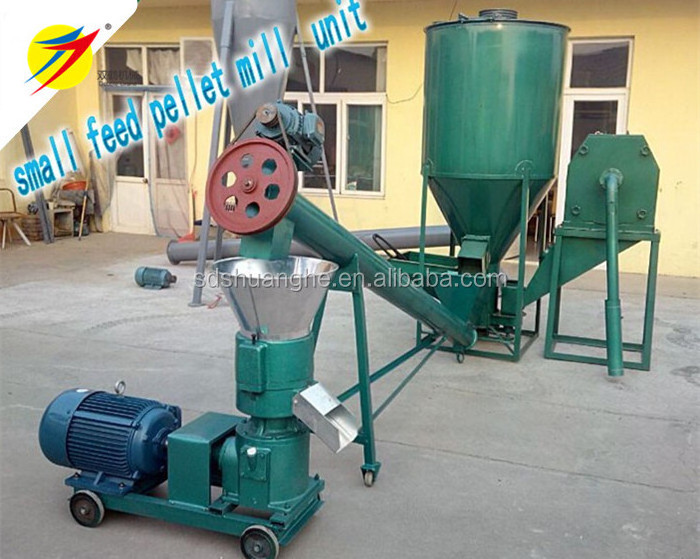 SKJ-250 model Flat Die Type Poultry Chicken Feed Pellet Making Equipment 300-500KG/H