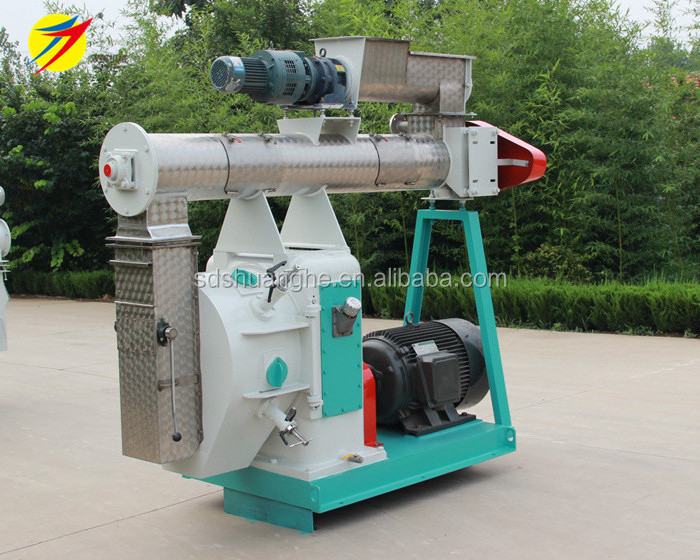 SZLH Ring Die Poultry Feed Pellet Mill with Stainless Steel Temperer