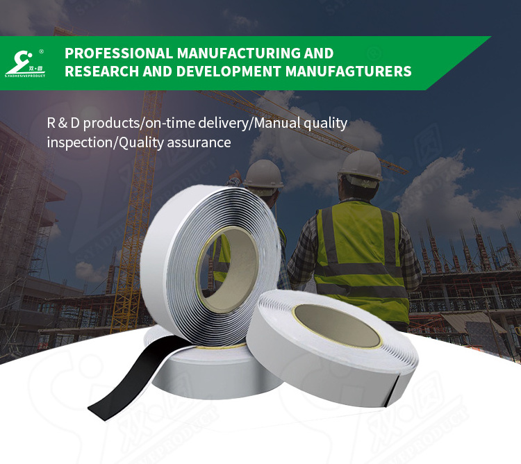 1-Inch Hot Melt Pressure Sensitive Pipe Sealing Tape Waterproof Butyl Tape Hot Selling Waterproofing Materials