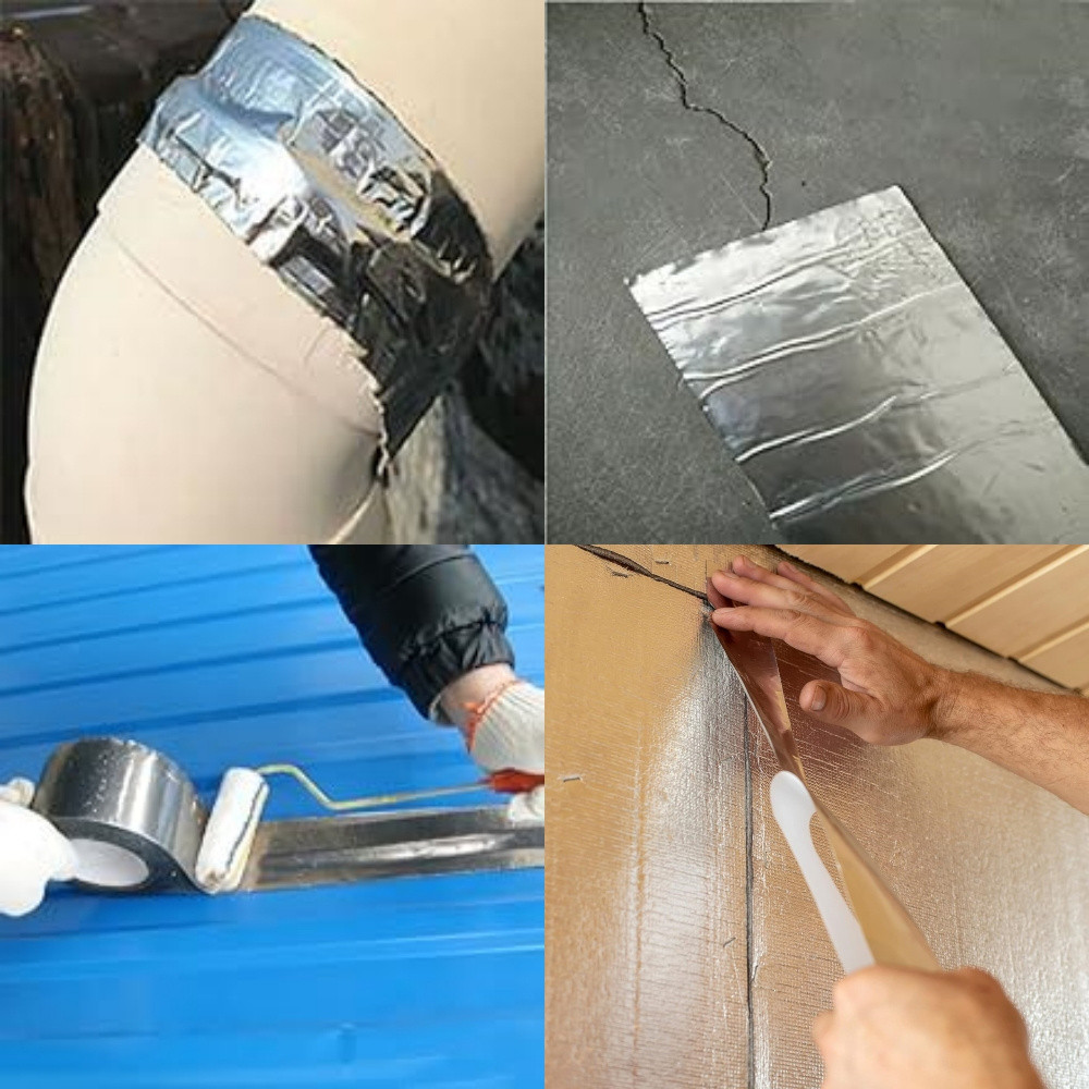 Waterproof aluminum foil butyl rubber sealing tape for RV Repair, Window, Silicone, Roof Leak Patching, Boat and Pipe Sealing