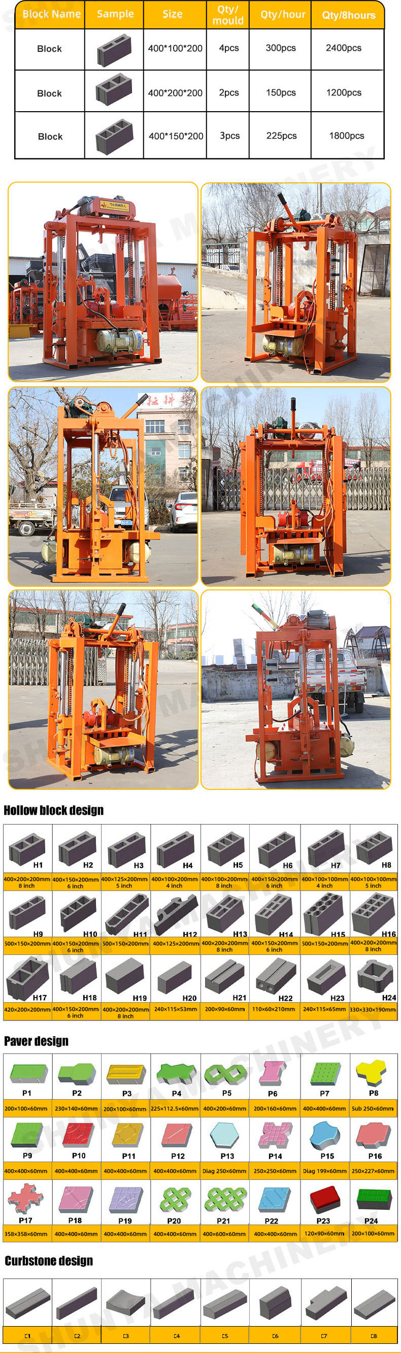 QM2-45 small brick machine hollow and paving block making machine for brick making machinery