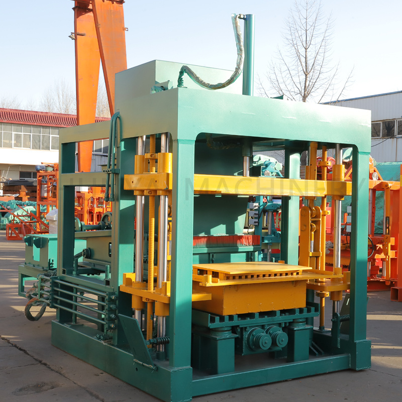 hollow block molding QT4-20 brick making machinery automatic hydraulic press brick machine