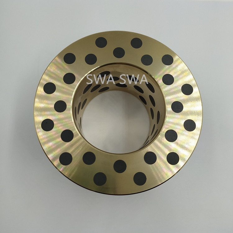 high temperature self lubricating oilless flange flanged Graphite Brass Bronze bushing  F 20304020