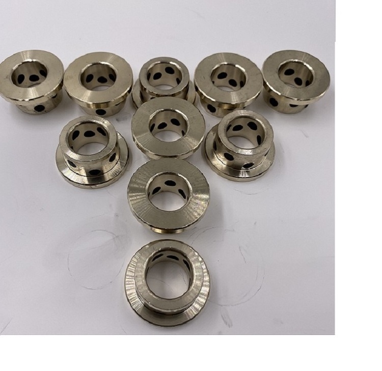 high temperature self lubricating oilless flange flanged Graphite Brass Bronze bushing  F 20304020