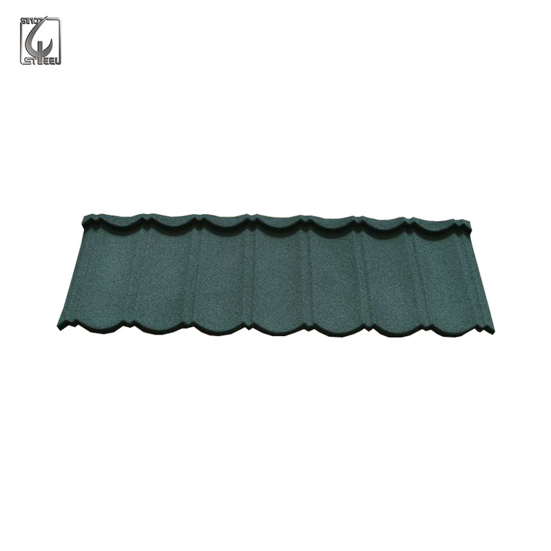 High quality Colorful Stone Chip Coated Metal Roof Tiles / Steel Roofing Tile Sheet /color roof price in the philippines