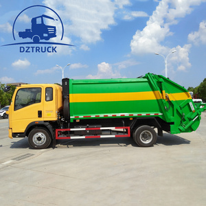 Howo Rear Loader Garbage Truck 2 Tons Capacity 5 Cubic Meter Garbage Compactor Truck