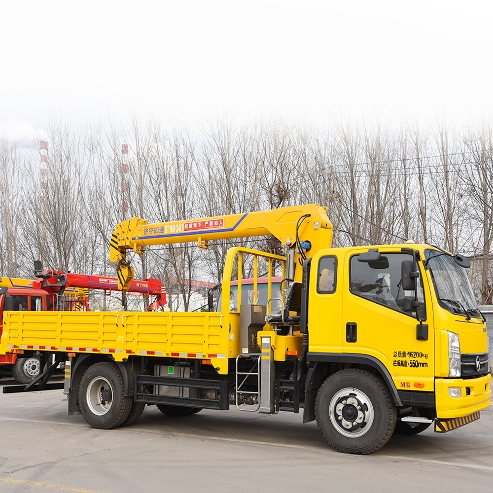 dump truck with crane 3/5/8/10 ton telescopic boom truck mounted crane hydraulic arm crane for trucks