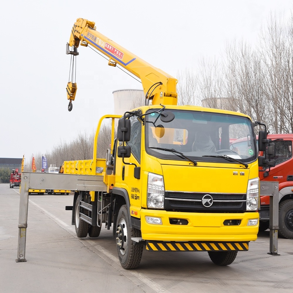 dump truck with crane 3/5/8/10 ton telescopic boom truck mounted crane hydraulic arm crane for trucks