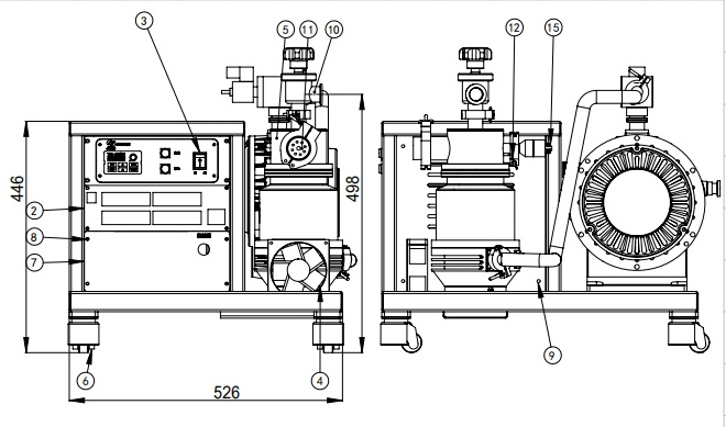 One-year warranty High quality JT-300 Grease lubrication turbo molecular vacuum pump system unit