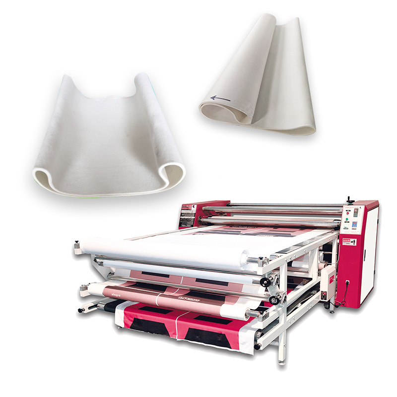 white Endless heatpress nomex printing felt Belt blanket For Heat Transfer Printing Machine