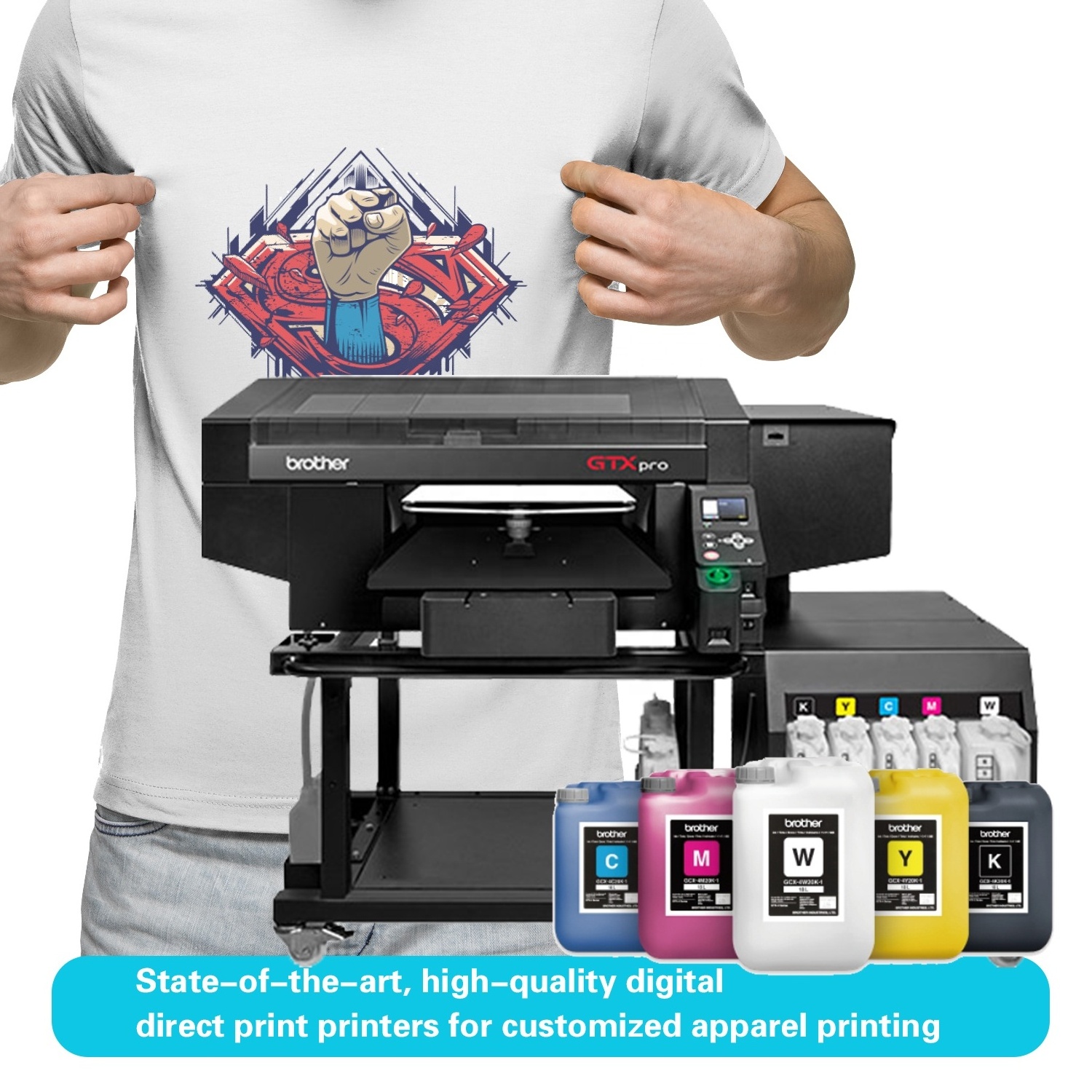 brother GTX pro Bulk A3 A4 Digital Direct to Garment Printing Machine Textile Cotton Fabrics T Shirt Cloth DTG Printer for Tshir