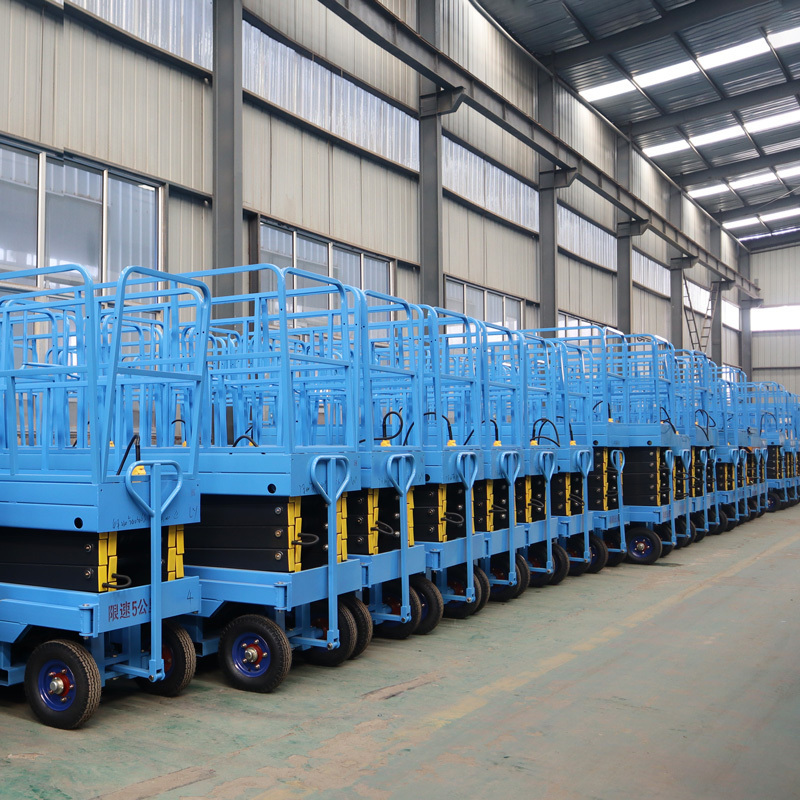 High Quality Four Tires Trailer Electric Scissor Lift 500kg Hydraulic Lift Working Platform