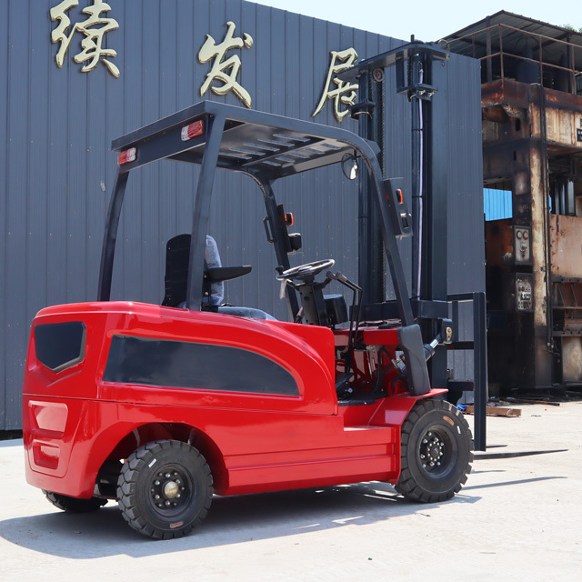 Good Quality 2 Ton 3 Ton Full Electric Four Big Wheels Forklift  Lifting Up To 3m