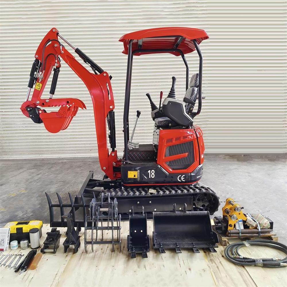 FREE SHIPPING! 1.8 ton mini excavator 1 ton 2 ton Kubota Engine digger excavator mini Chinese used small excavator machine