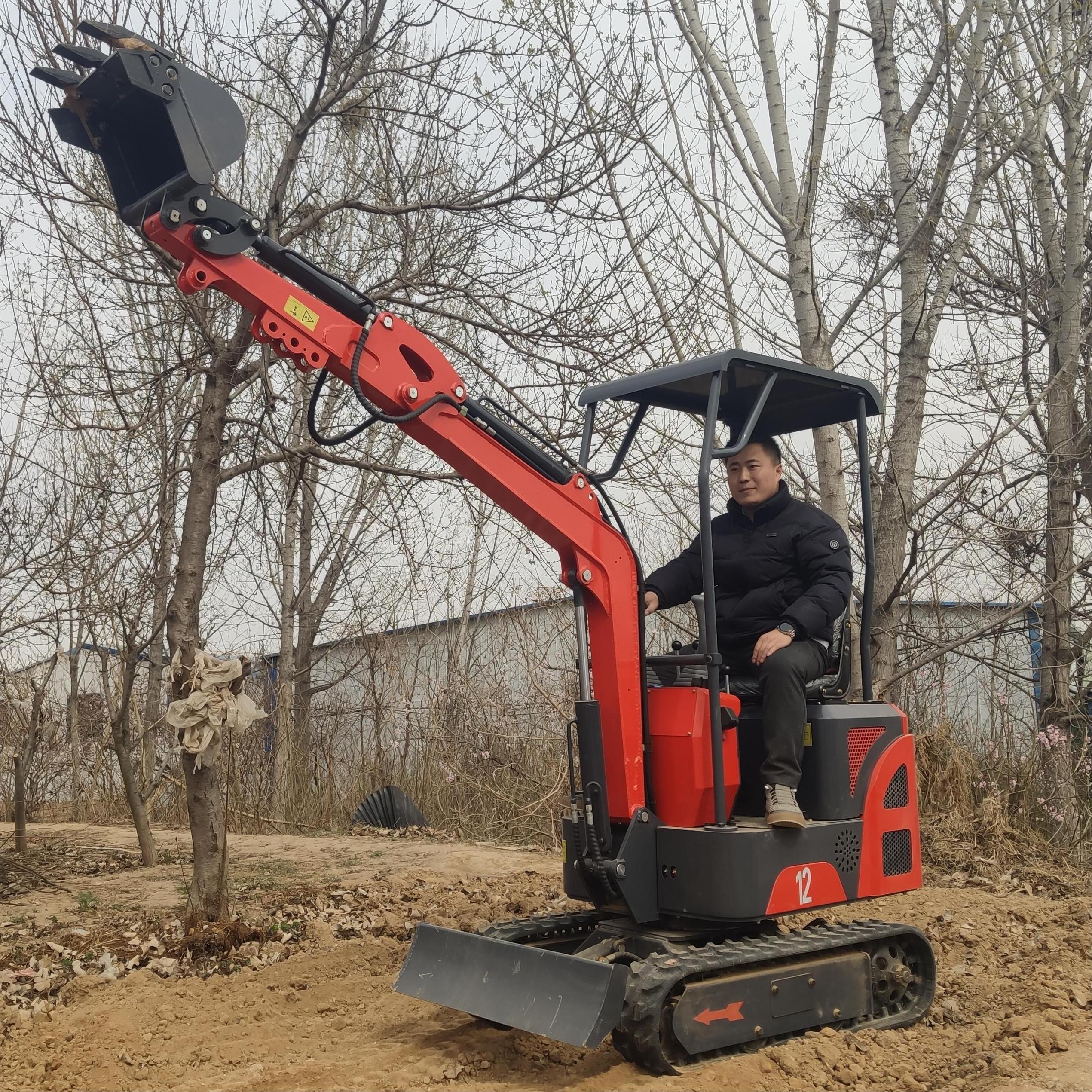 Minibagger  china 1.2ton 1200kg new excavators prices track hoe  miniexcavadora machine mini crawler excavator