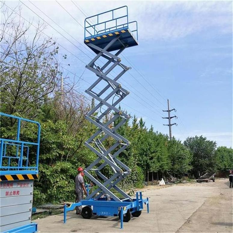 10m 12m 14m 18m 300kg 1T 2T Aerial Work electric lift Electric Mobile Scissor Hydraulic Lift Tables Manlift Mobile Platform