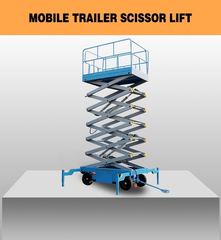 CE ISO Scissor electric lift Platform 8m 10m 12m 14m Mobile Scissor Lift Hydraulic Lifters For Scaffold