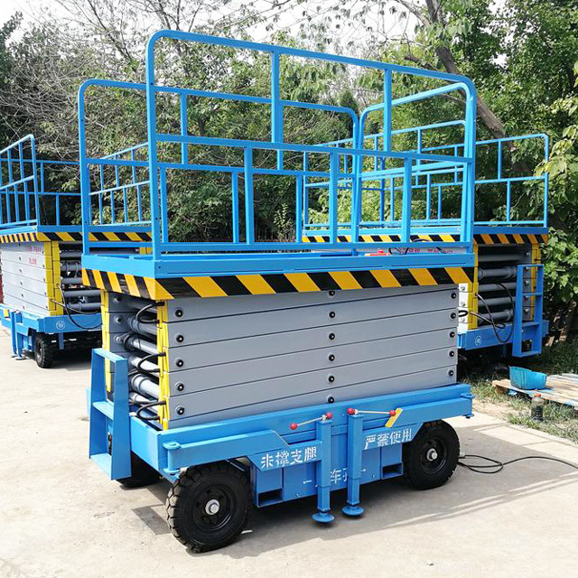 Mobile Shear Fork Lift Hydraulic Lifting Platform Electric Self-propelled High-altitude Working Truck Cargo Ladder