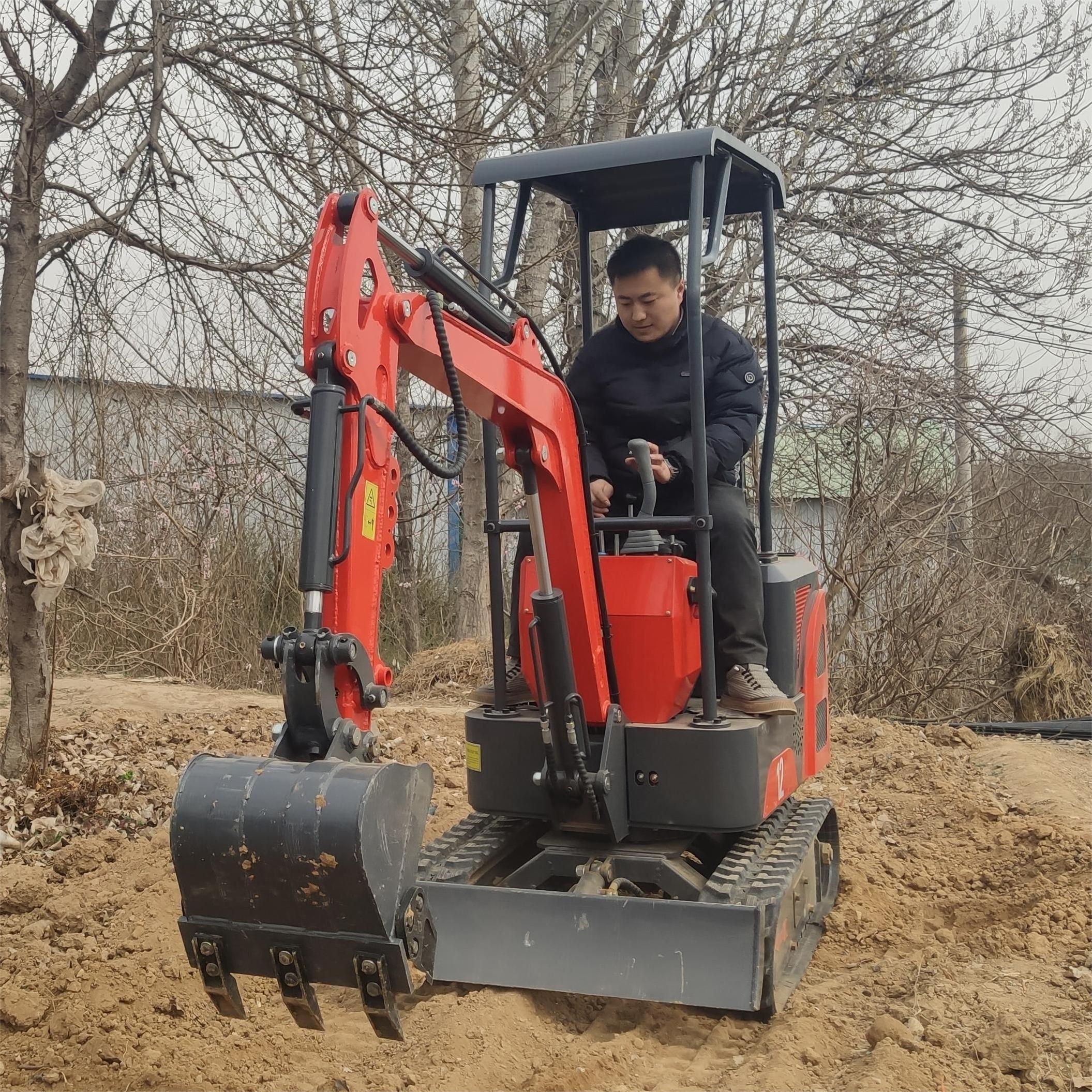 Minibagger  china 1.2ton 1200kg new excavators prices track hoe  miniexcavadora machine mini crawler excavator