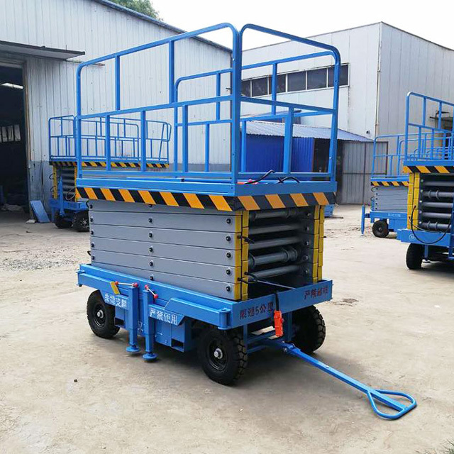 Mobile Shear Fork Lift Hydraulic Lifting Platform Electric Self-propelled High-altitude Working Truck Cargo Ladder