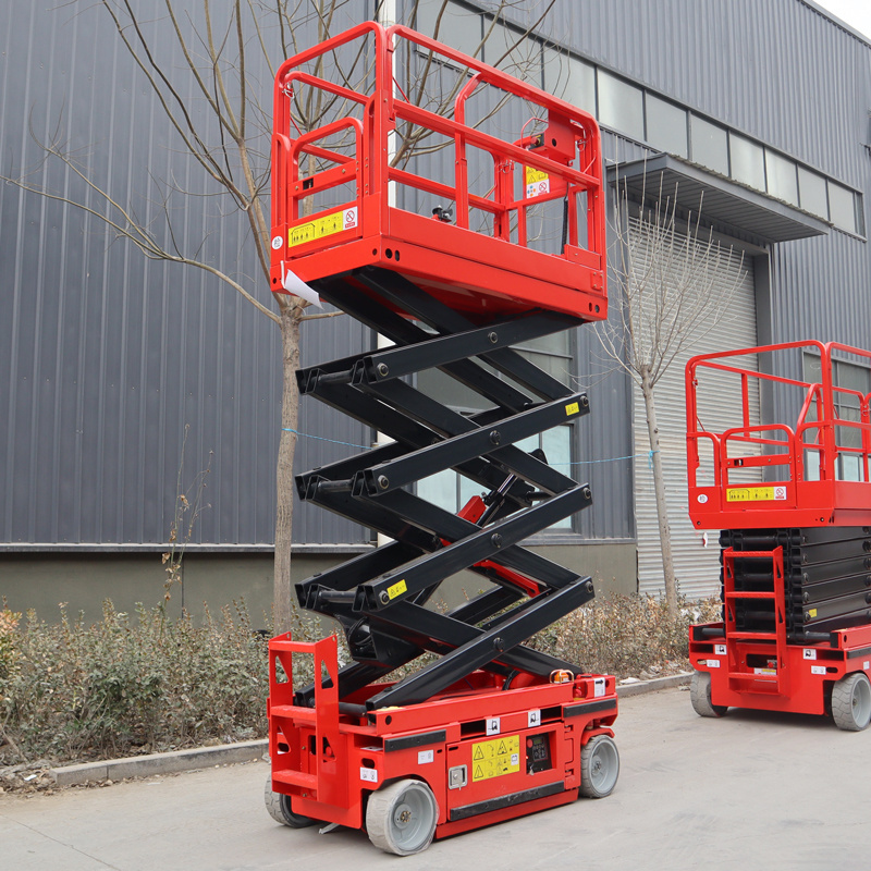 CE electric lift Manlift Self Propelled Scissor Lift On Tracks Rough Terrain Scissor Lift Platform