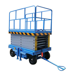 Mobile Shear Fork Lift Hydraulic Lifting Platform Electric Self-propelled High-altitude Working Truck Cargo Ladder